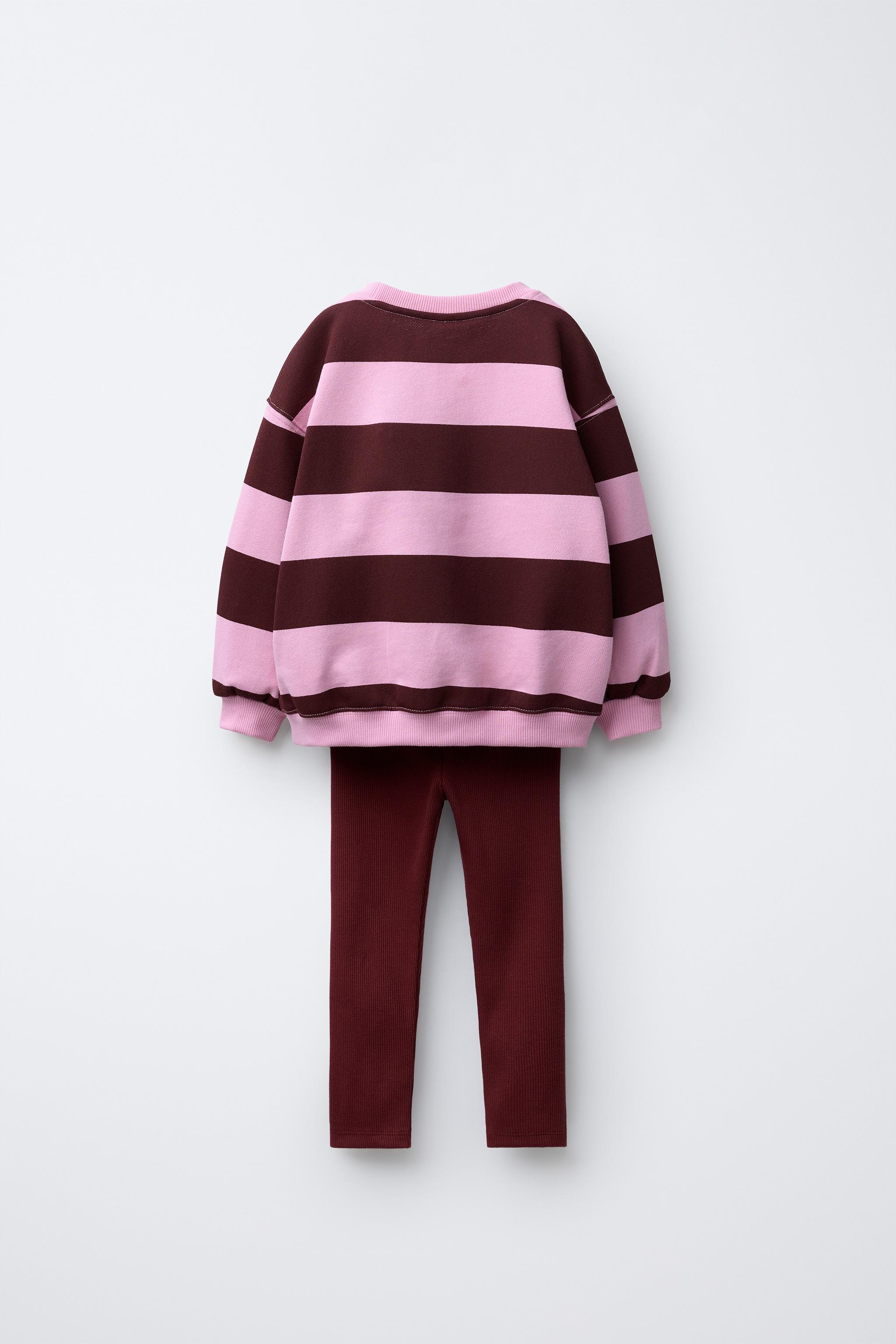 STRIPED SWEATSHIRT AND HELLO KITTY © SANRIO LEGGINGS SET
